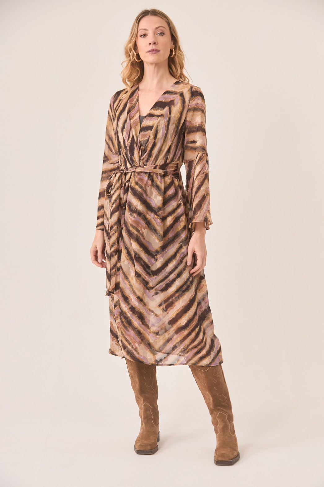 VESTIDO MIDI ANIMAL PRINT