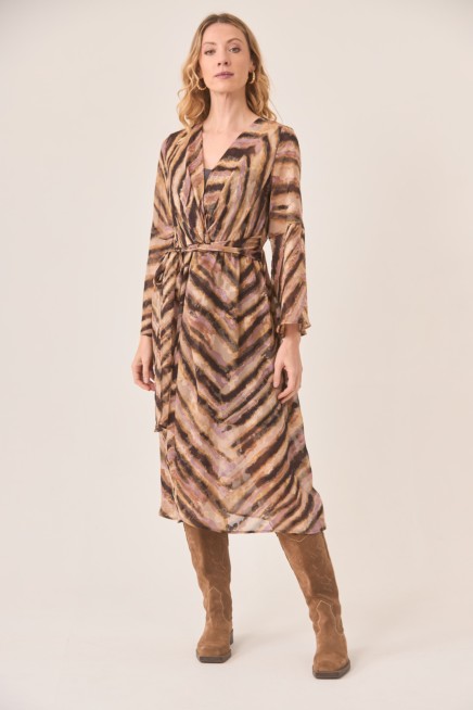 VESTIDO MIDI ANIMAL PRINT