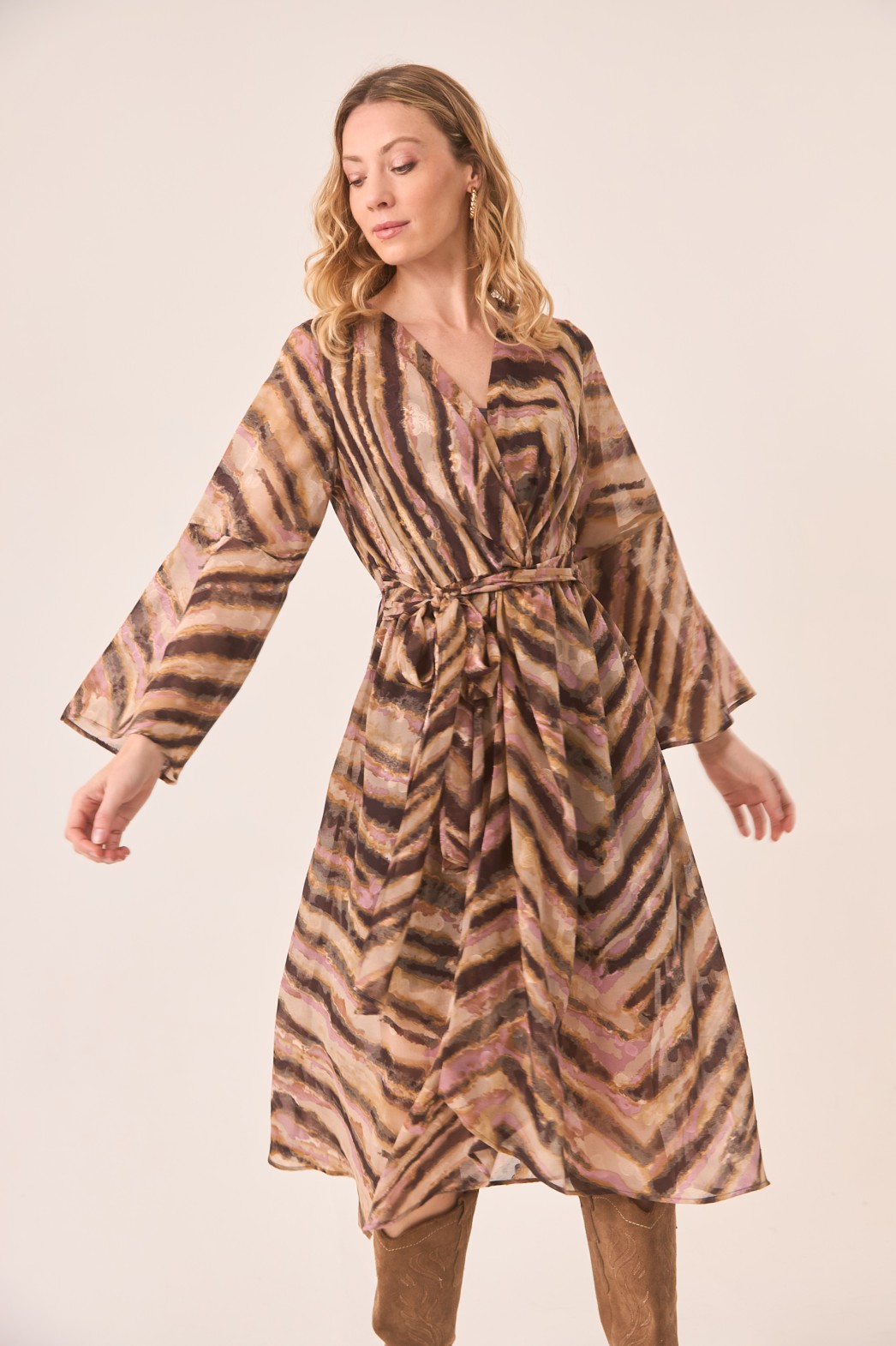 VESTIDO MIDI ANIMAL PRINT