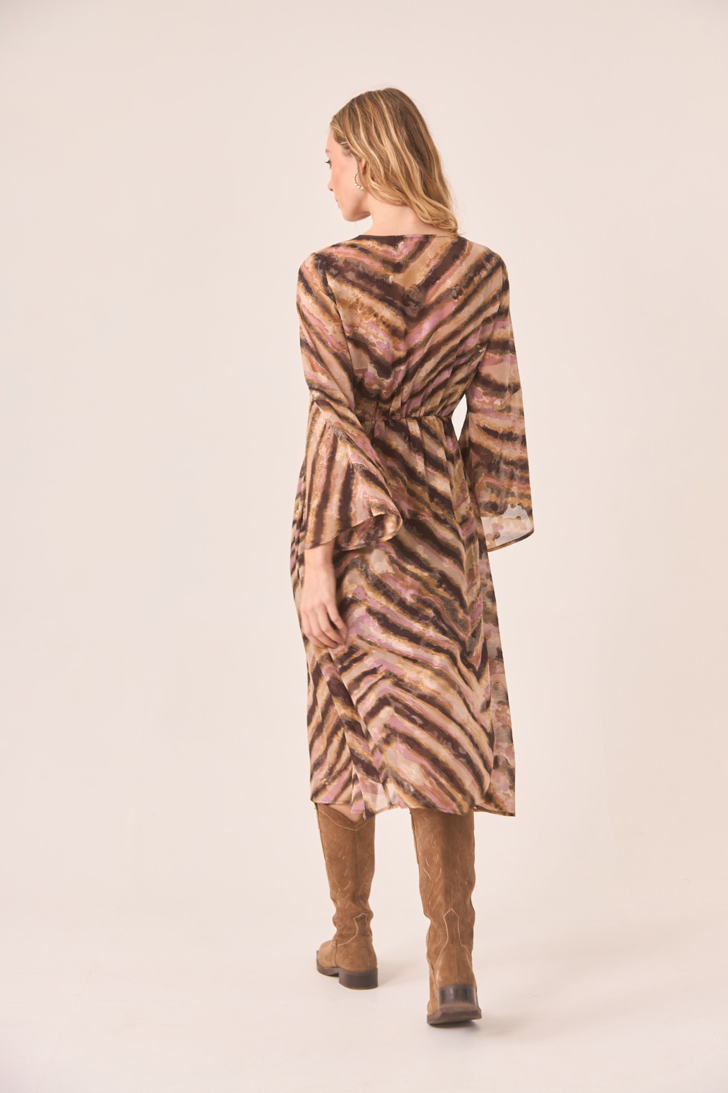 VESTIDO MIDI ANIMAL PRINT