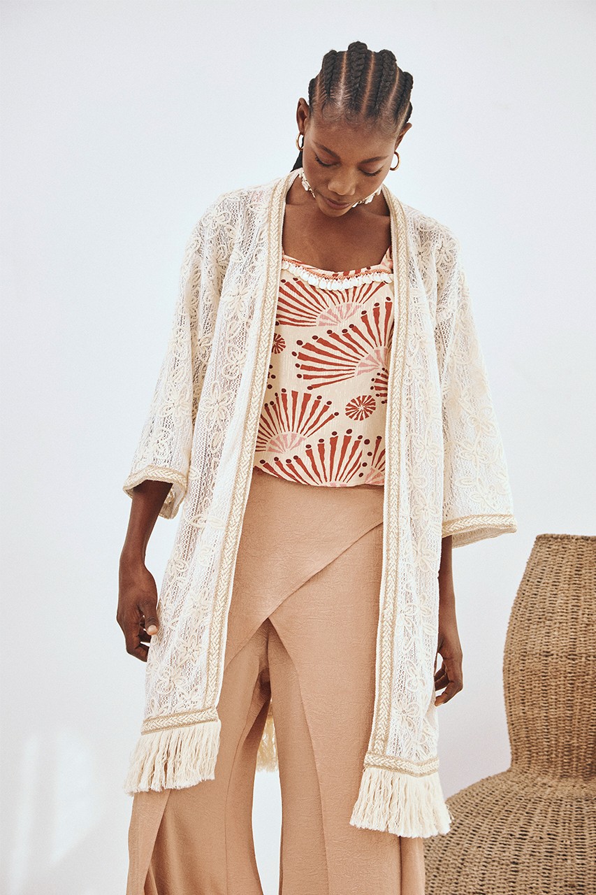 LONG SLEEVE KIMONO WITH FRINGES 1