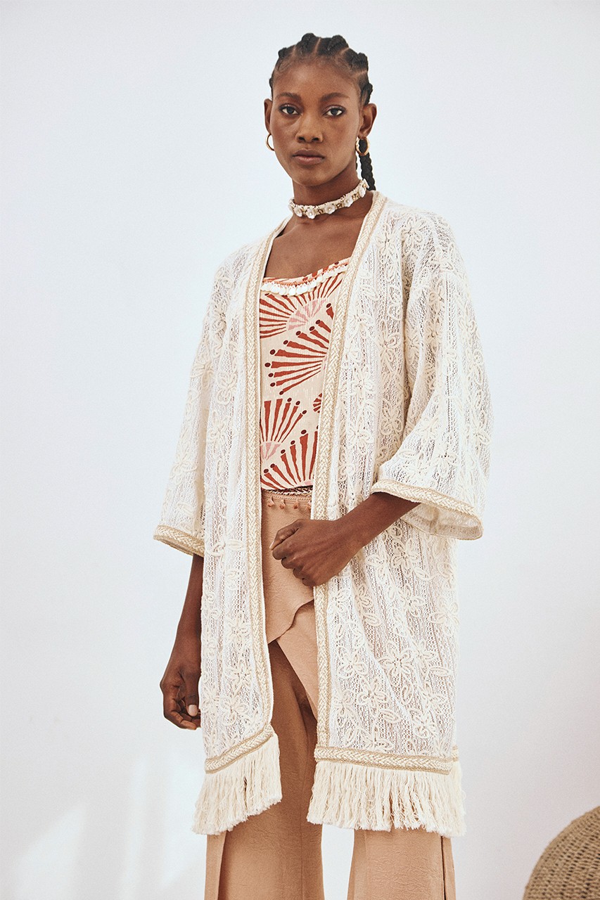 LONG SLEEVE KIMONO WITH FRINGES 2