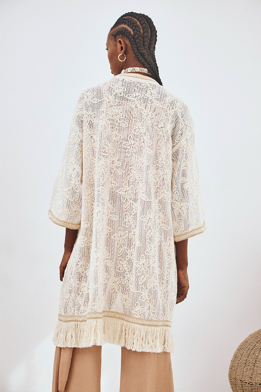 LONG SLEEVE KIMONO WITH FRINGES 3