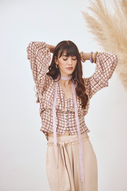 BLUSA CORPIÑO CUADROS