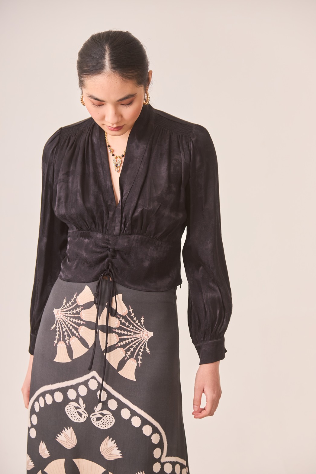 BLUSA EN JACQUARD DE RAYON 1
