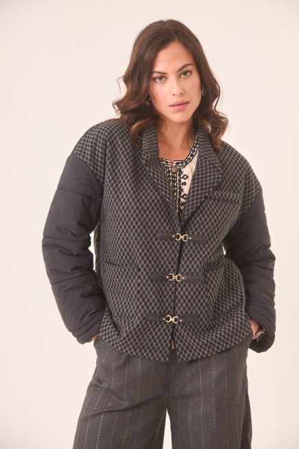 CHAQUETA ACOLCHADA COMBINADA