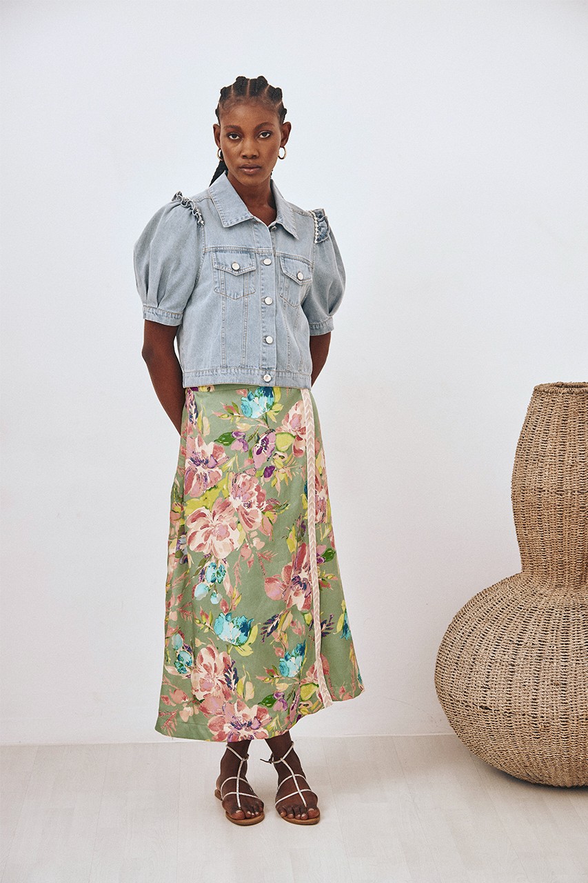 PRINTED PAREO MIDI SKIRT 2