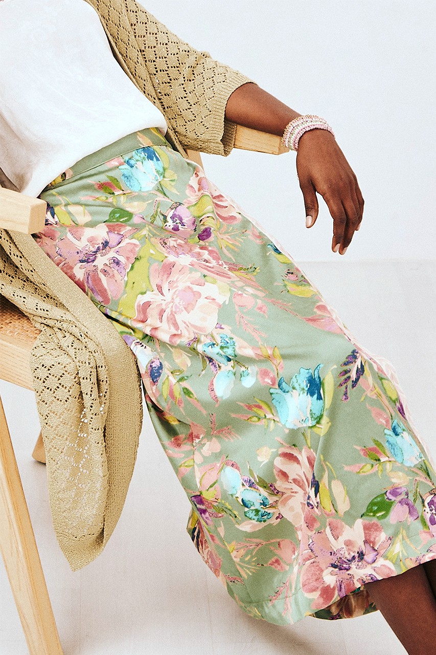 PRINTED PAREO MIDI SKIRT 4