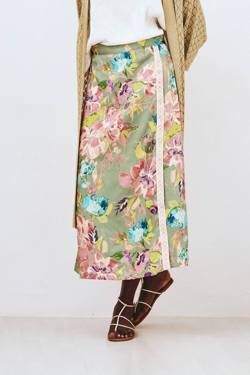 PRINTED PAREO MIDI SKIRT 5