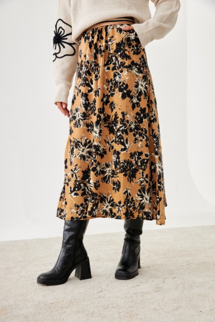 FALDA MIDI FLORAL