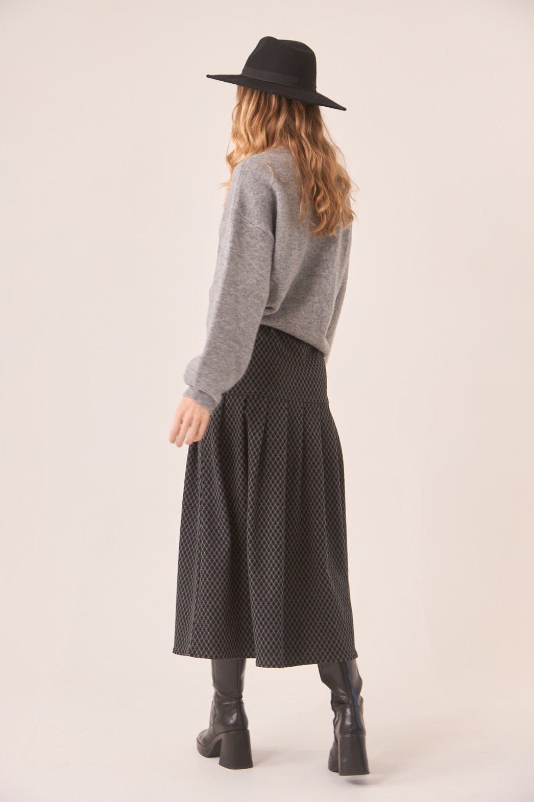 JACQUARD PLEATED SKIRT 2