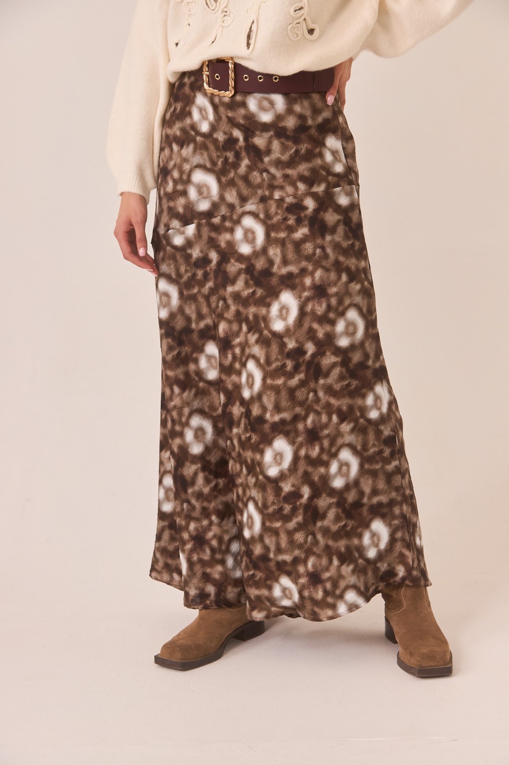 TIE-DYE FLORAL SKIRT