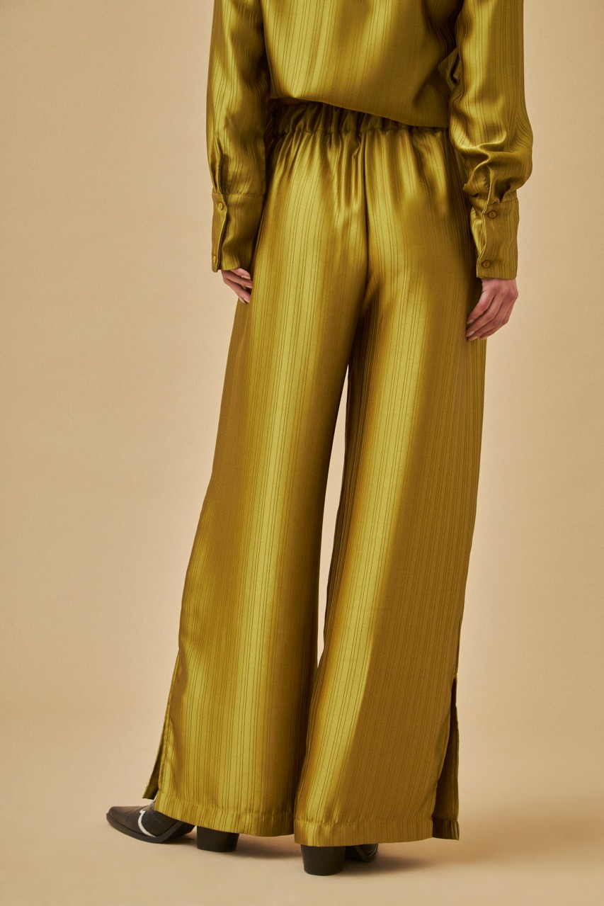 Satin flowy pants sales