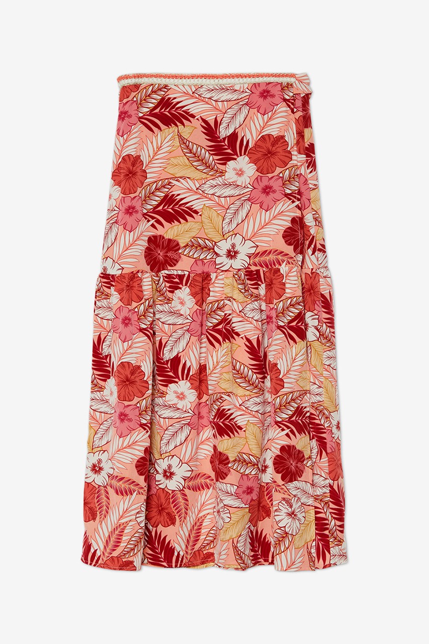 FLORAL PRINT SARONG SKIRT