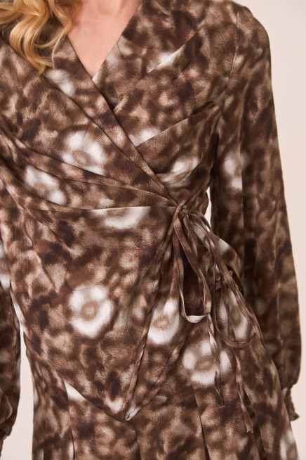TIE-DYE FLOWERS BLOUSE