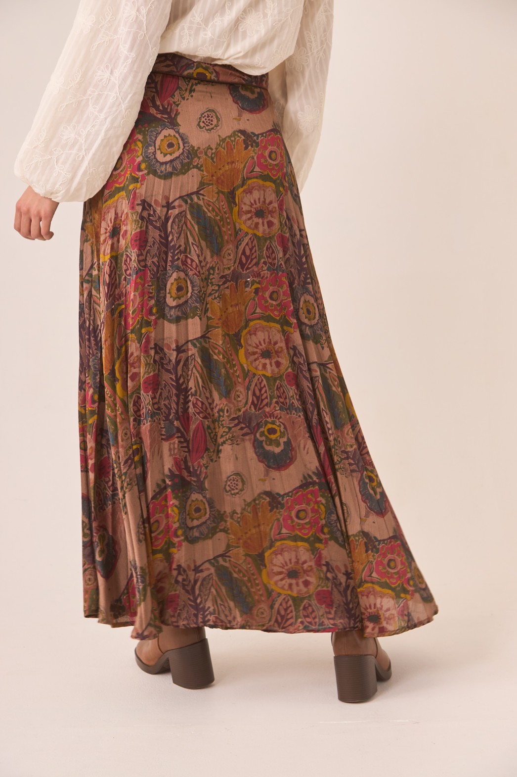 FALDA PLISADA FLORES MULTICOLOR 2
