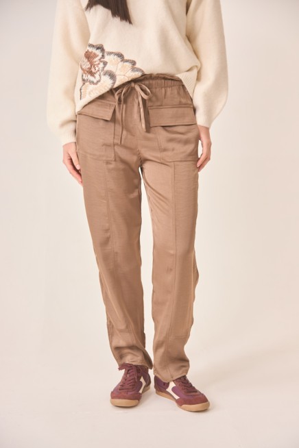 SATIN CARGO PANTS