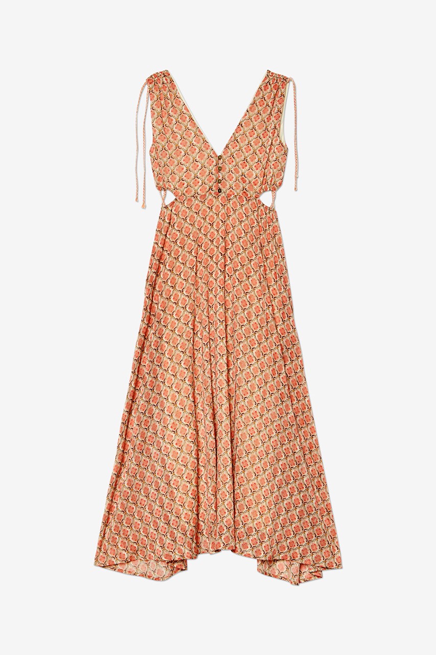 PRINTED CUT-OUT MIDI DRESS 4