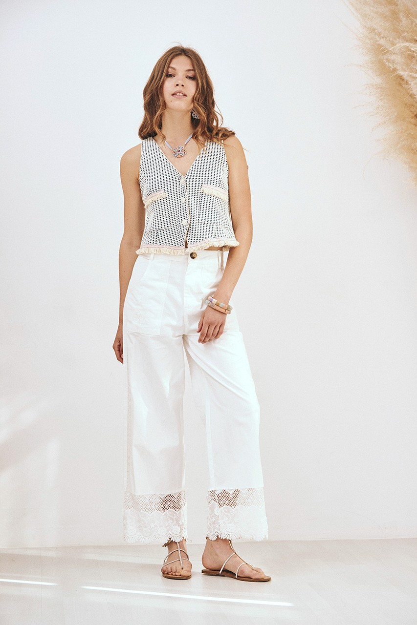 JACQUARD EMBROIDERED VEST 1