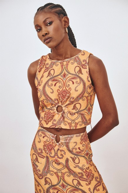 CROP TOP ANILLA PAISLEY 