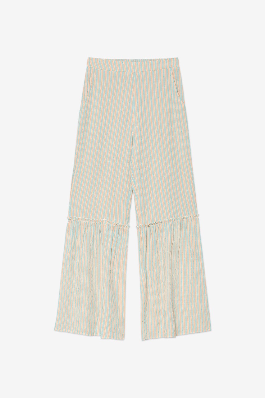 STRIPED DOTTED MESH TROUSERS 4