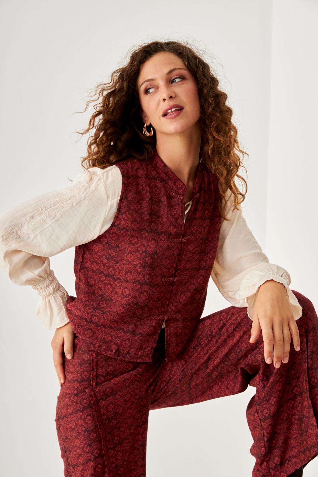 BRAIDED BUTTON VEST