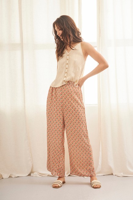 PRINTED PALAZZO TROUSERS