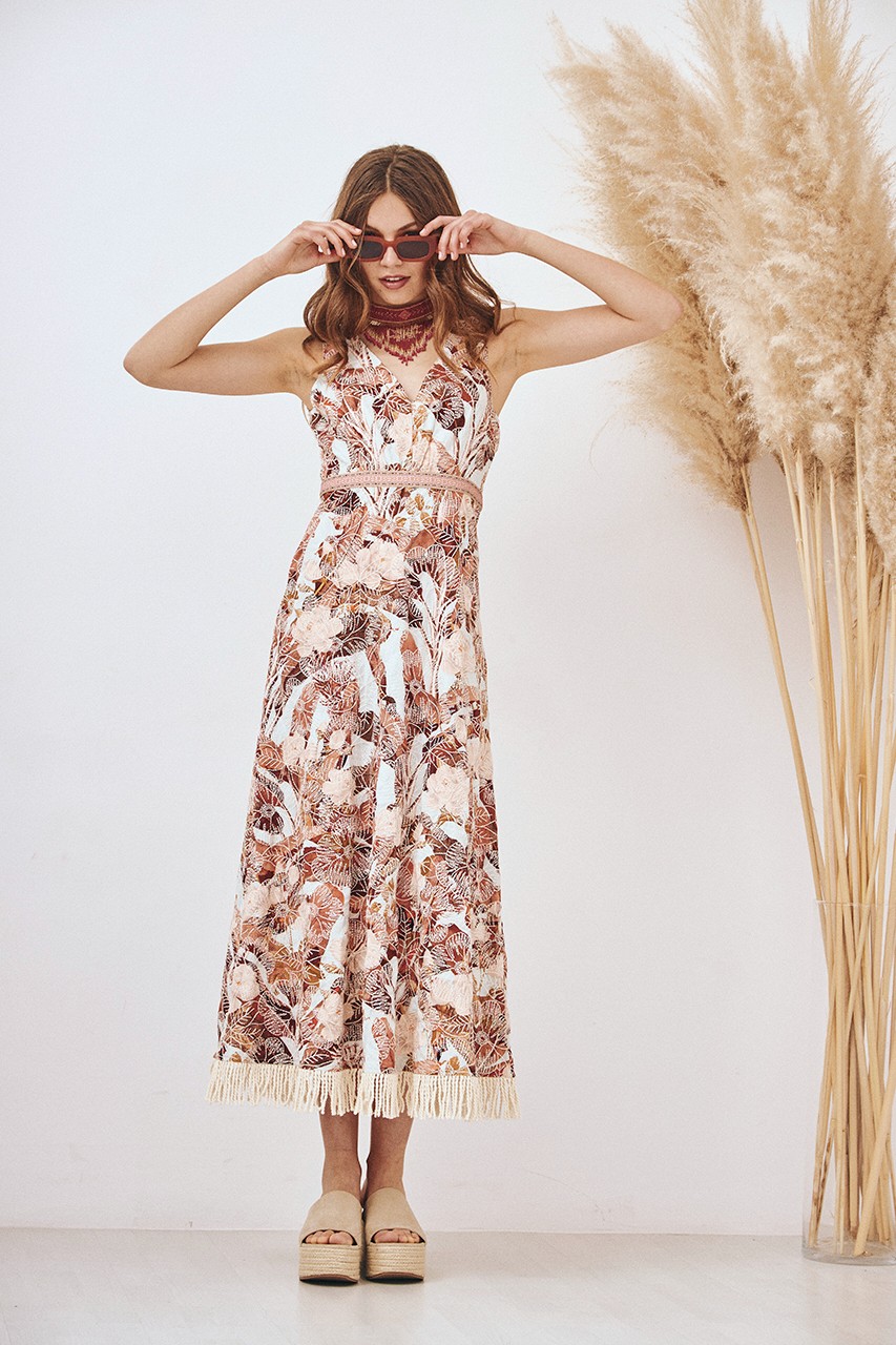 THREAD EMBROIDERED DRESS 1