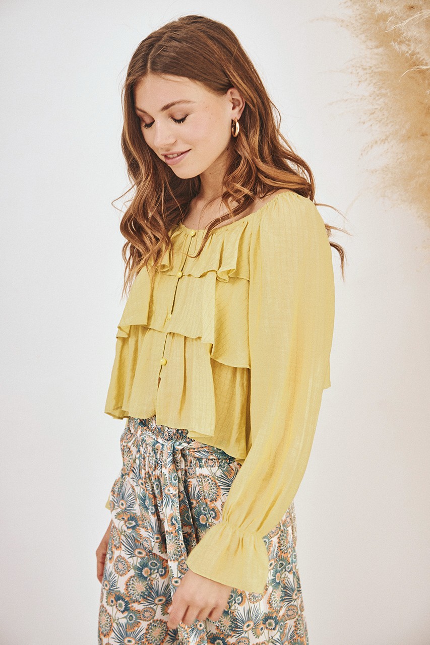 BLUSA CROPPED VOLANTES