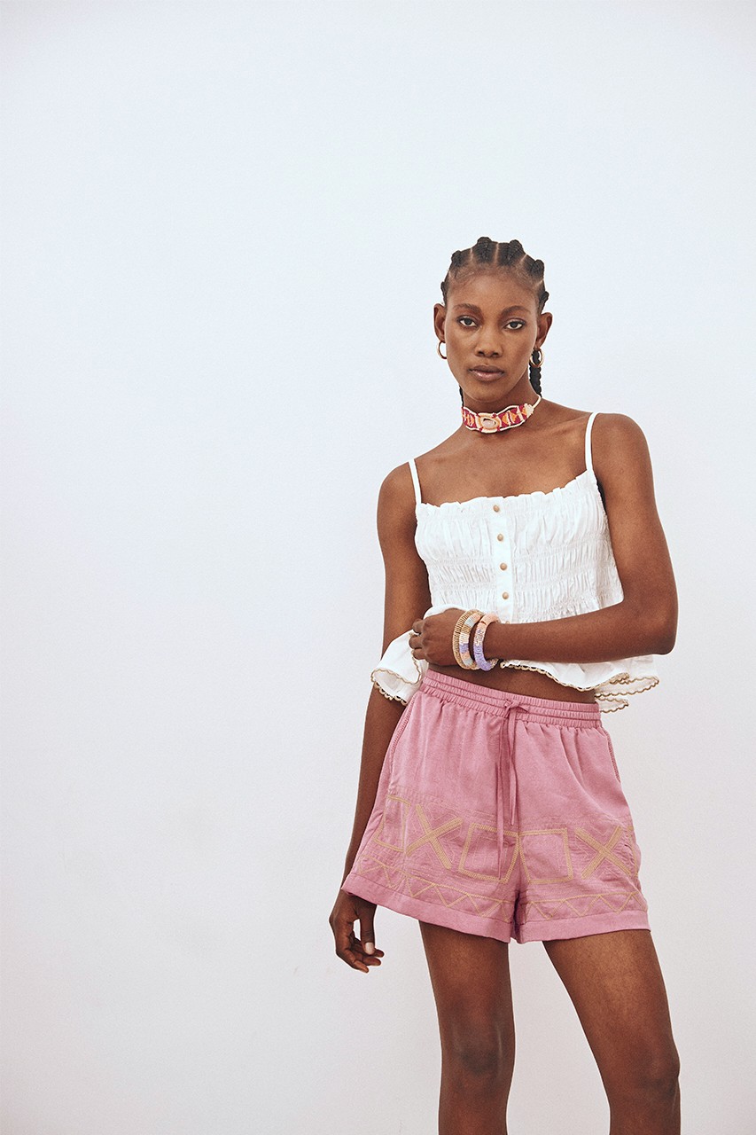 WHITE SMOCKED TOP 1