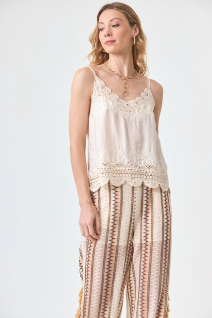 IVORY LACE LINGERIE TOP