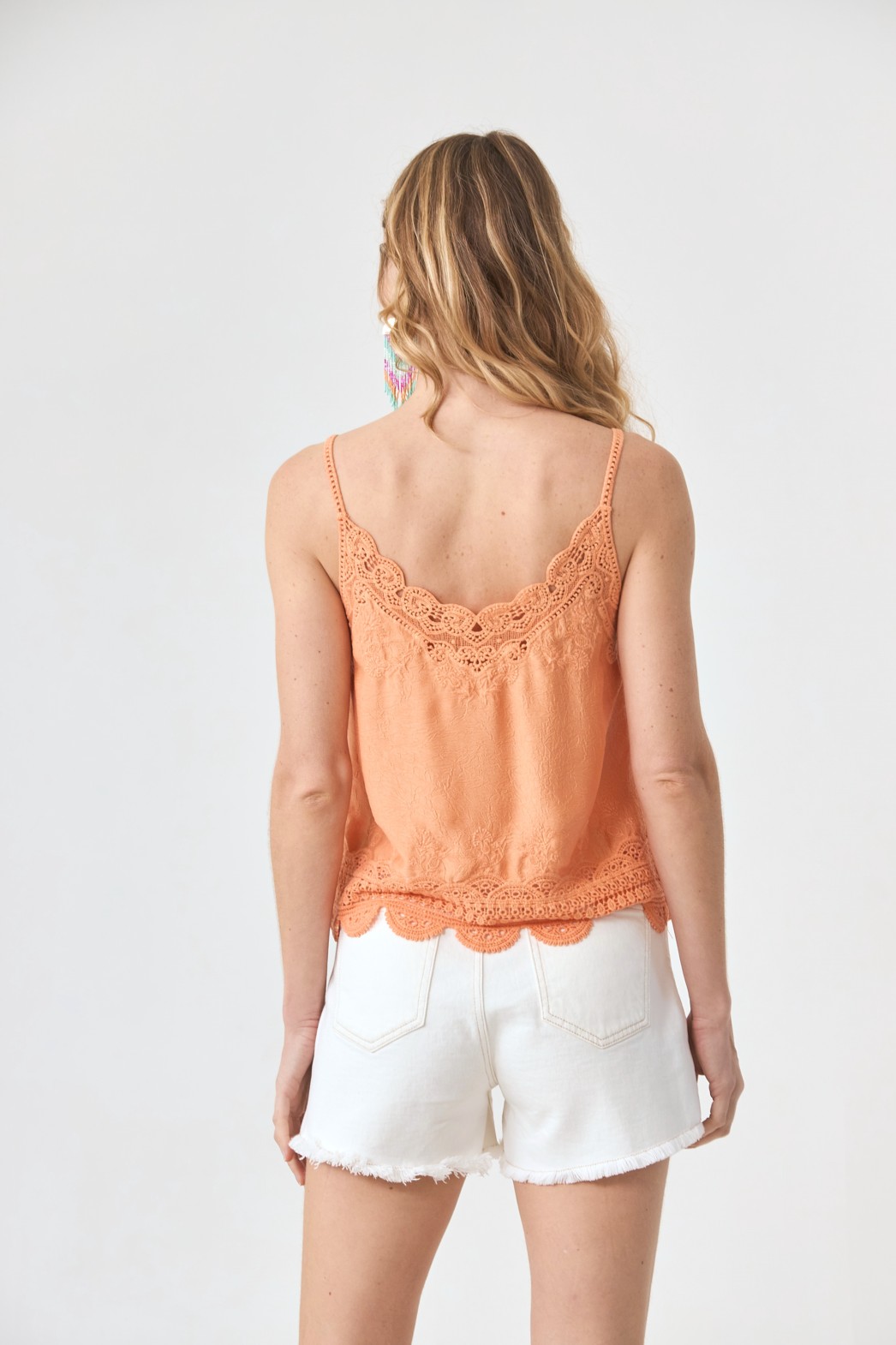 PEACH LACE LINGERIE TOP 1