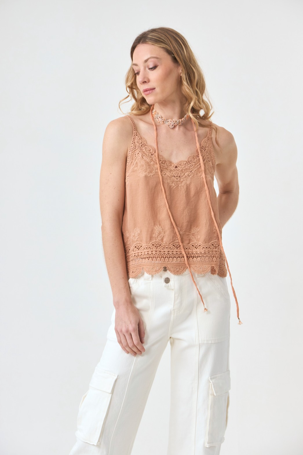 CAMEL LACE LINGERIE TOP 4