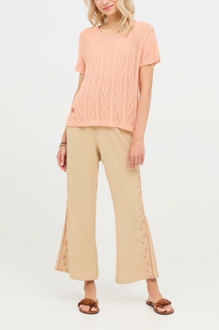BELL EMBROIDERED TROUSERS