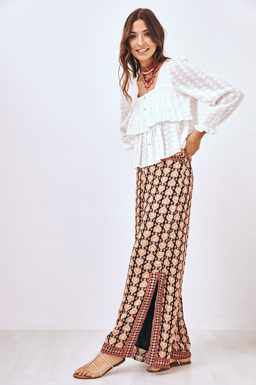 FLOWERS RUFFLED BLOUSE 2