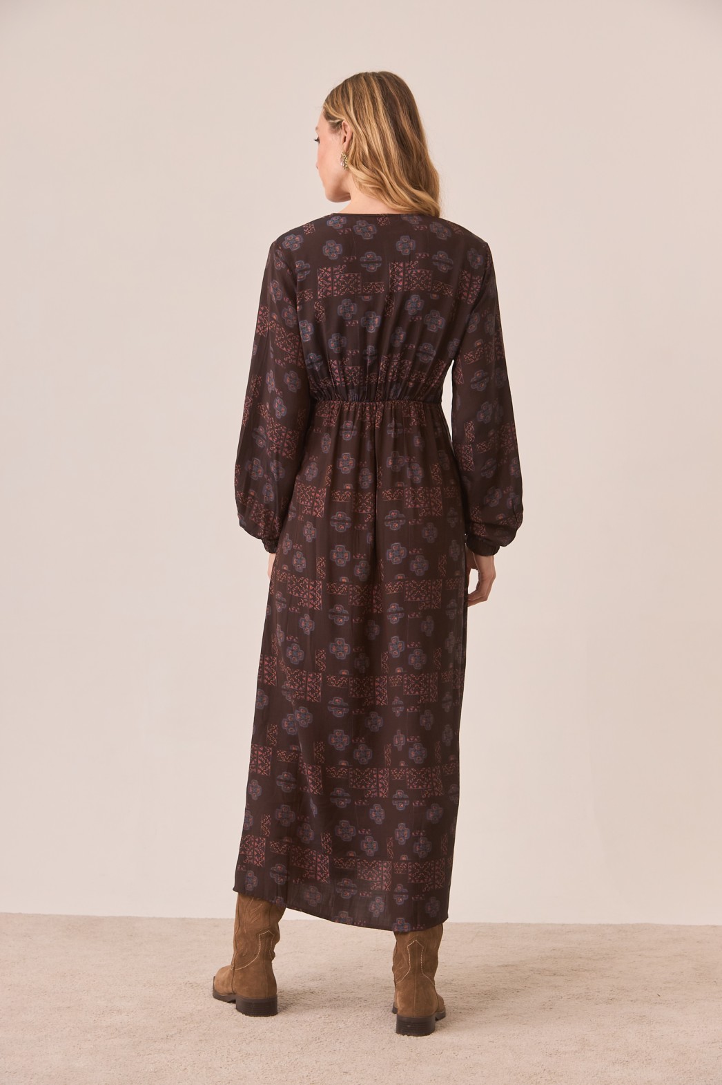WAIST BOW PRINTED DRESS 2