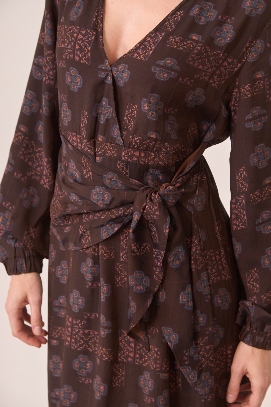 WAIST BOW PRINTED DRESS 1