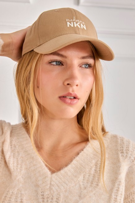 CAMEL EMBROIDERED LOGO CAP