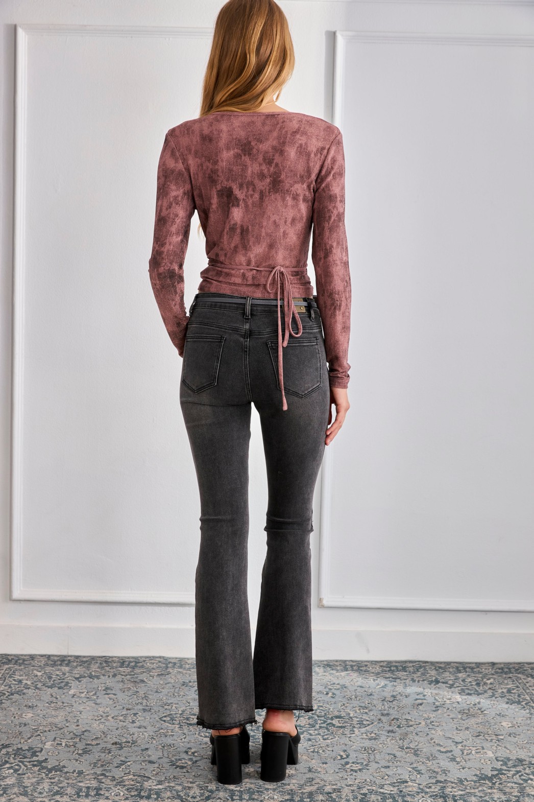 TIE-DYE EFFECT LUREX BALLERINA CROSSOVER TOP 2