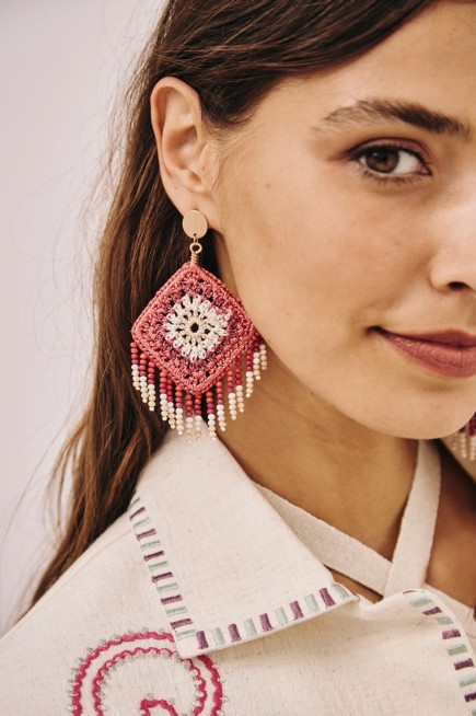 PENDIENTES CROCHET FLECOS