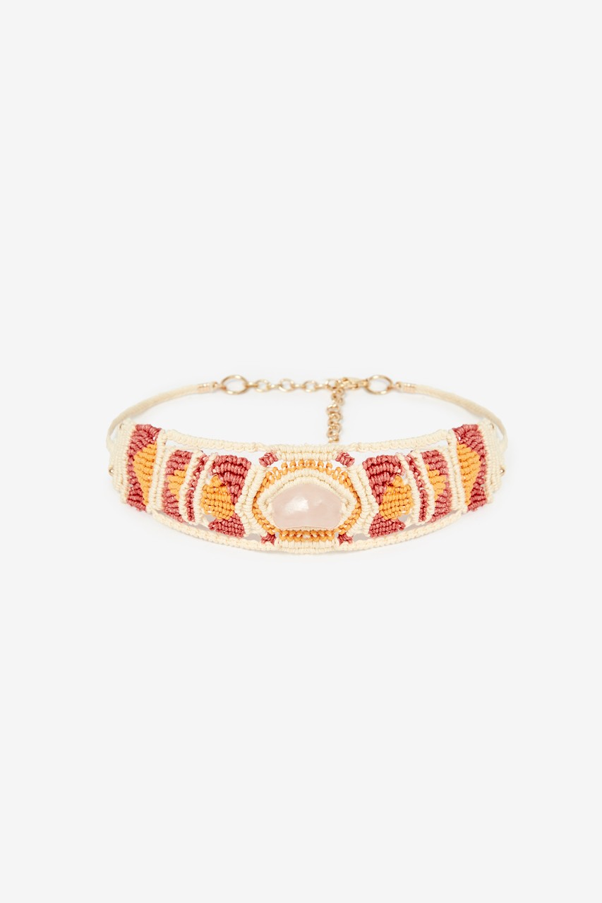 STONE MACRAME CHOKER