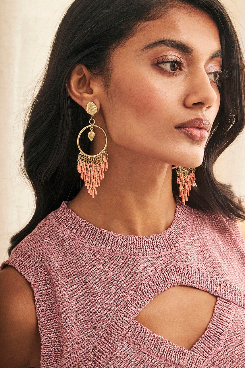 DANGLE HOOP EARRINGS