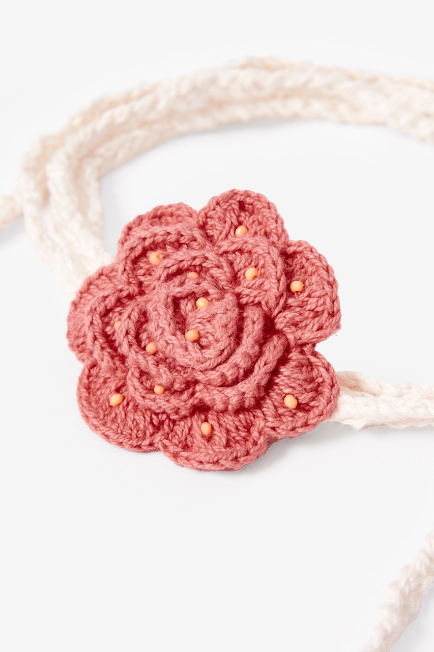 CROCHET FLOWER LONG CHOKER 1
