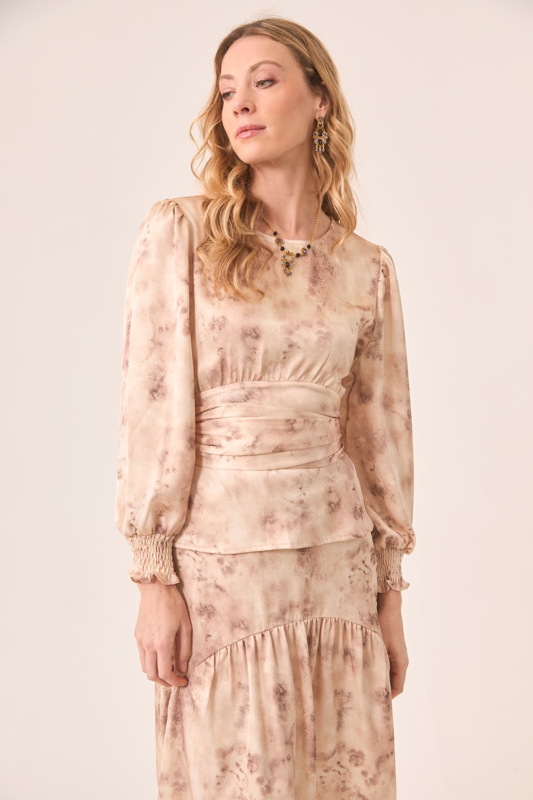 WAIST BOW BLOUSE