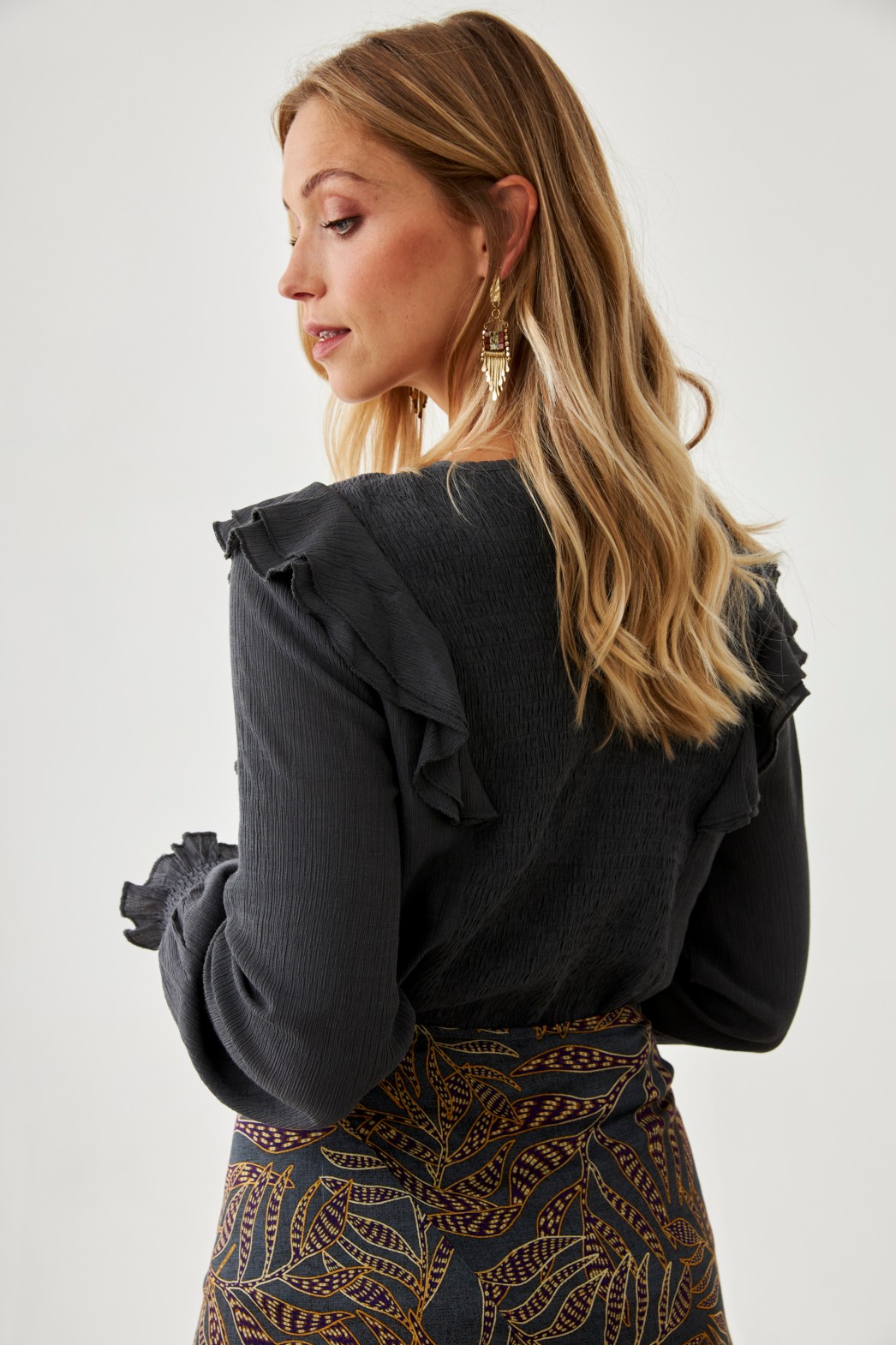 BLUSA SMOKED VOLANTES