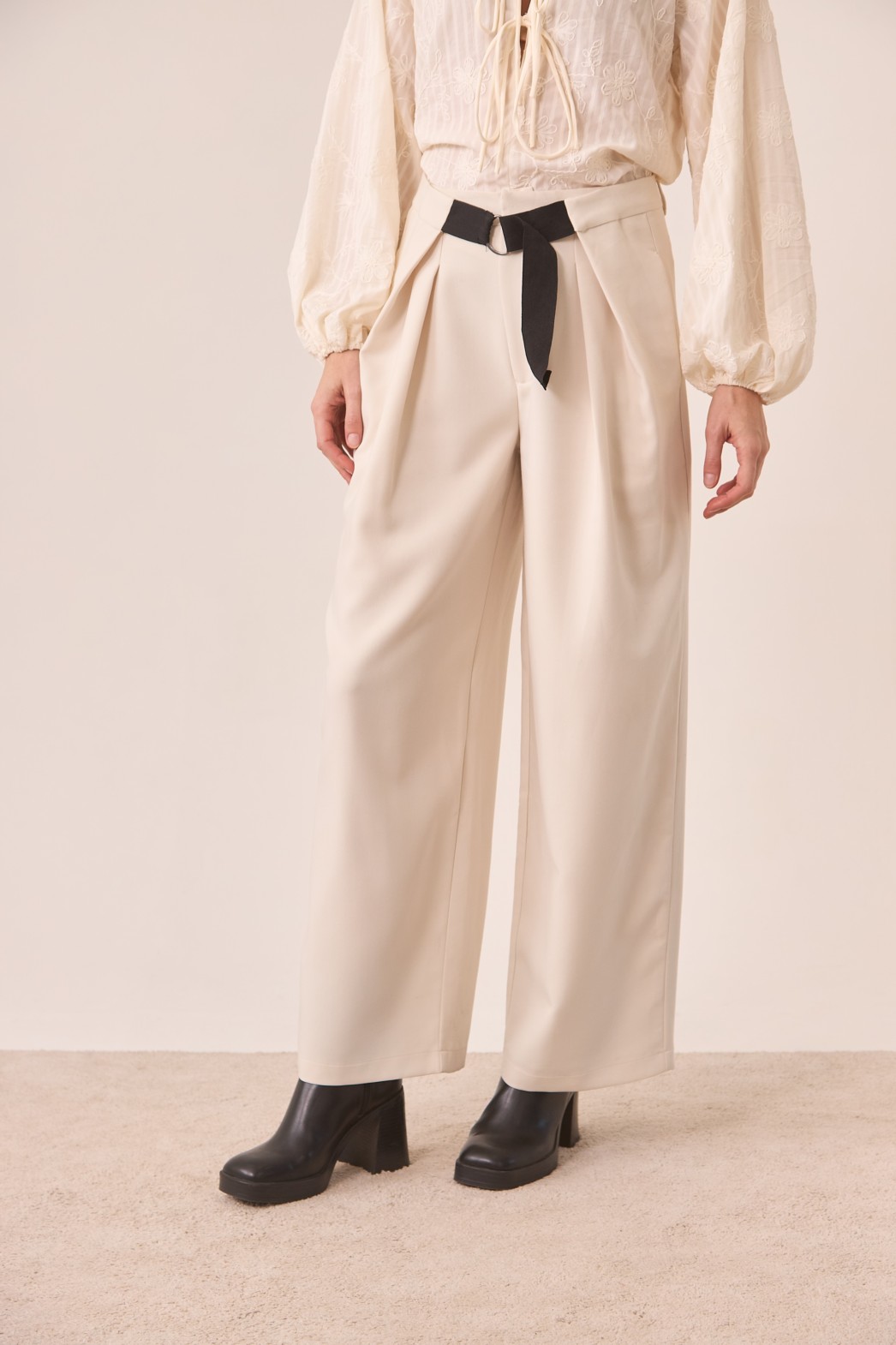 PANTALON WIDE LEG CINTURÓN