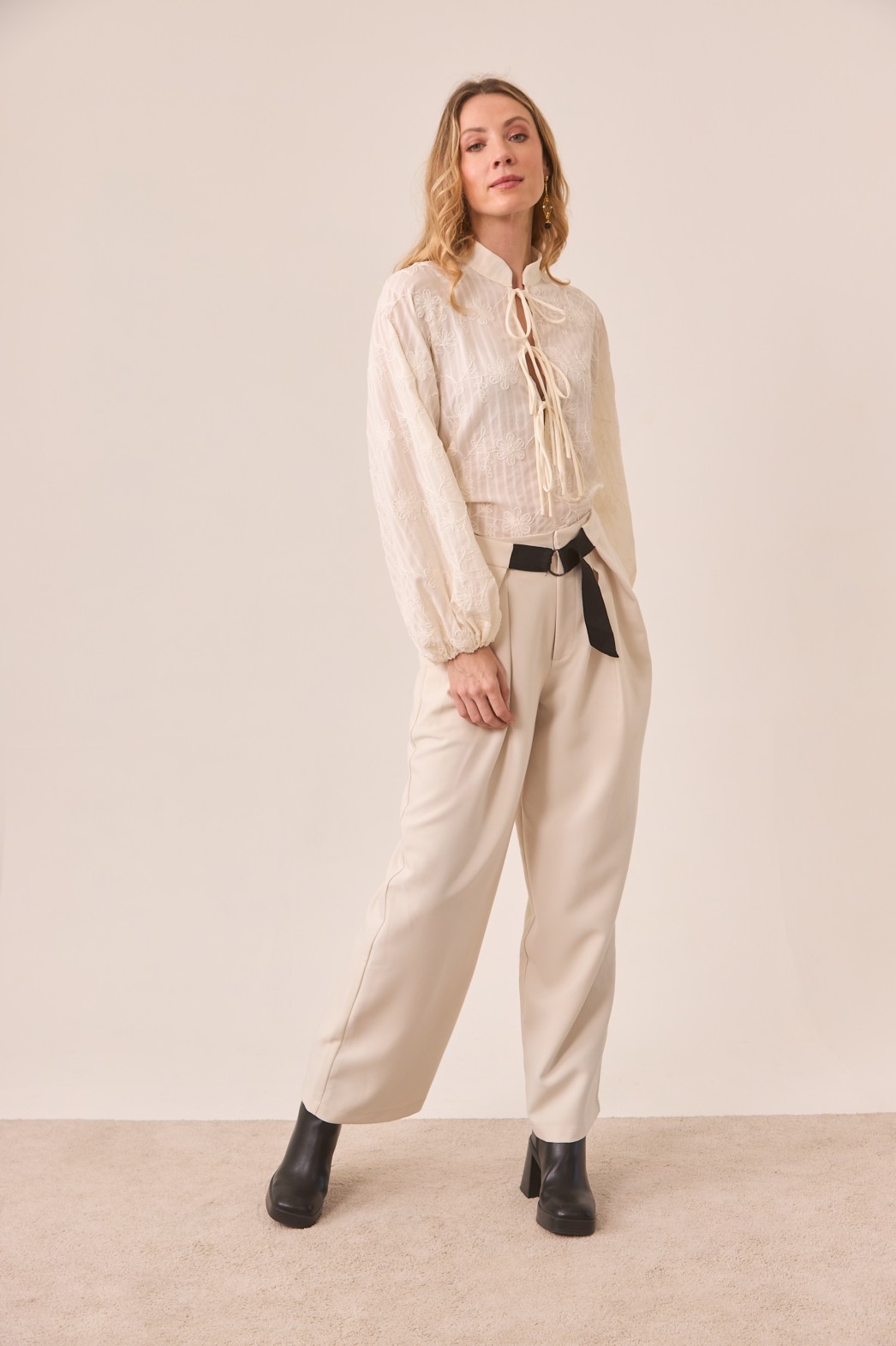PANTALON WIDE LEG CINTURÓN
