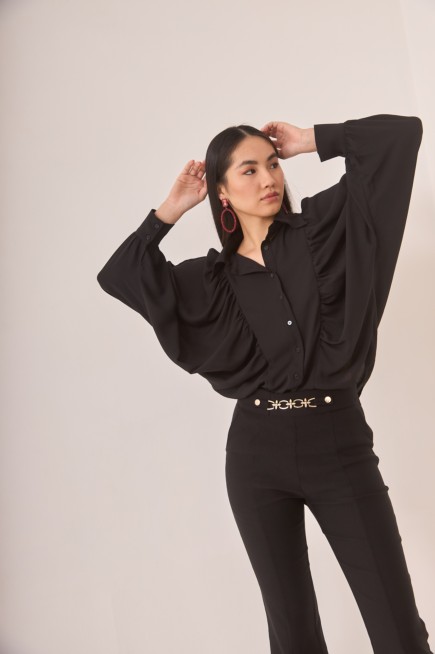 VAPOROUS BLOUSE WITH BATWING SLEEVES