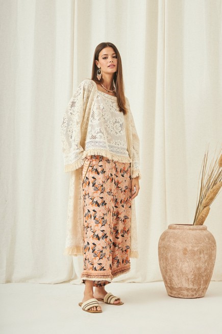 FLORAL PRINT PALAZZO TROUSERS