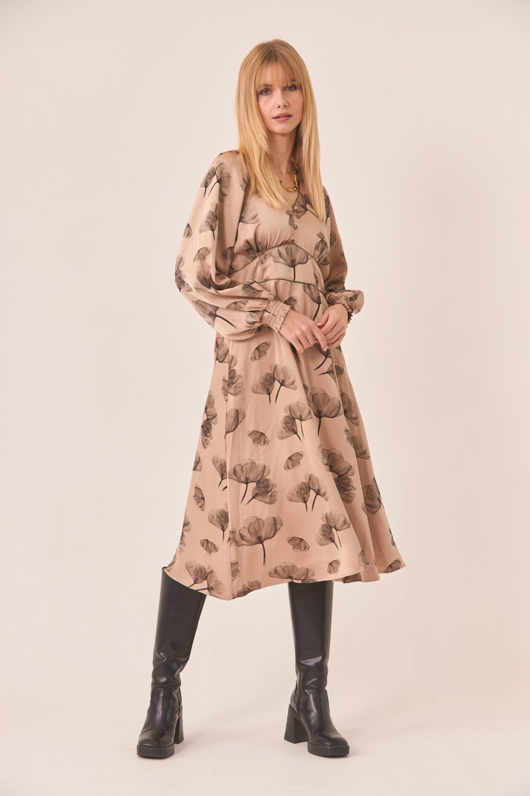 BUTTONS FLORAL DRESS
